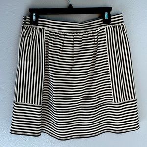 Madewell high waisted miniskirt - cream and black striped